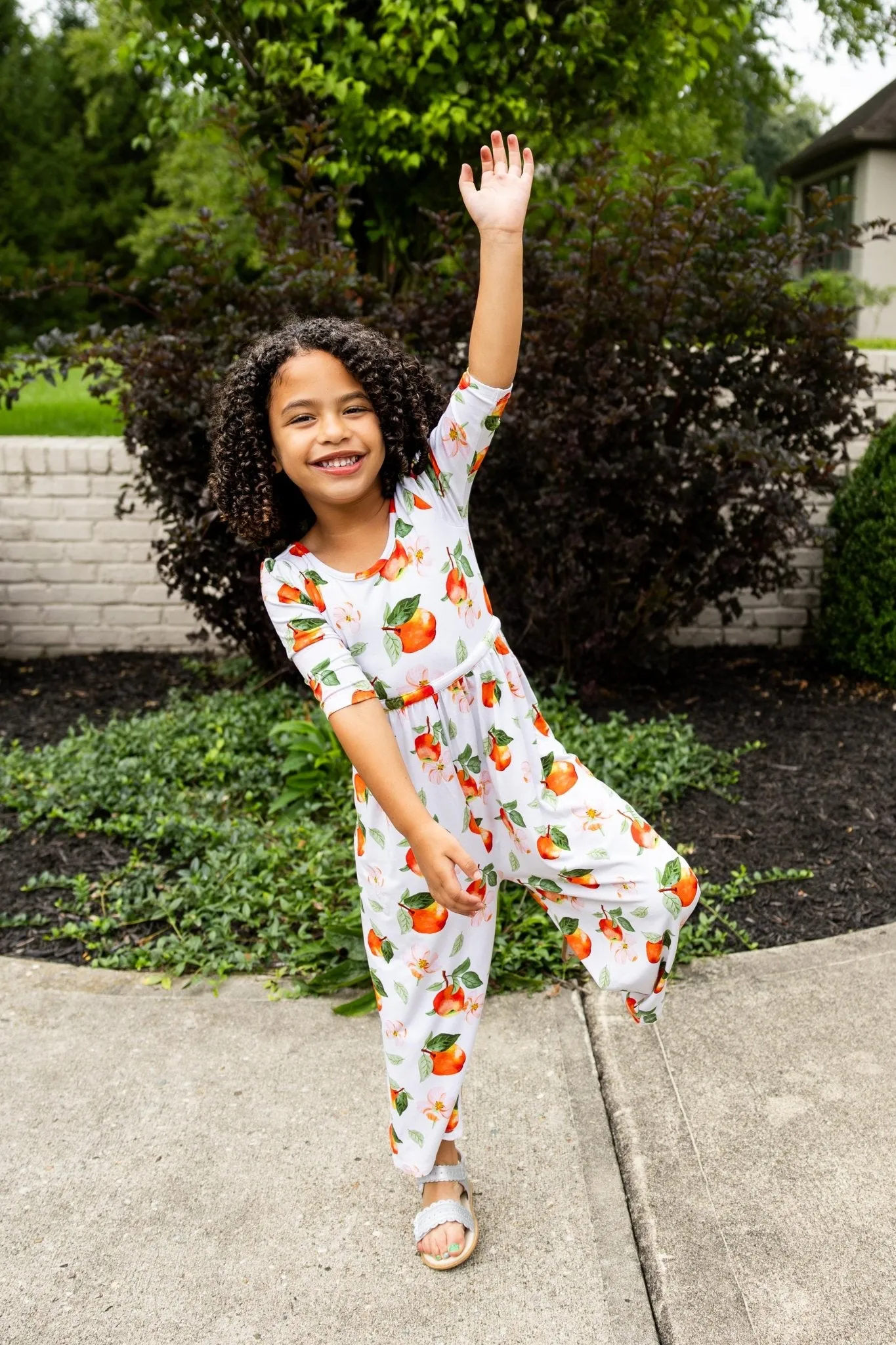 Awesome Apples Wide Leg Romper