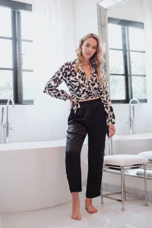 Black & White Floral Blouse