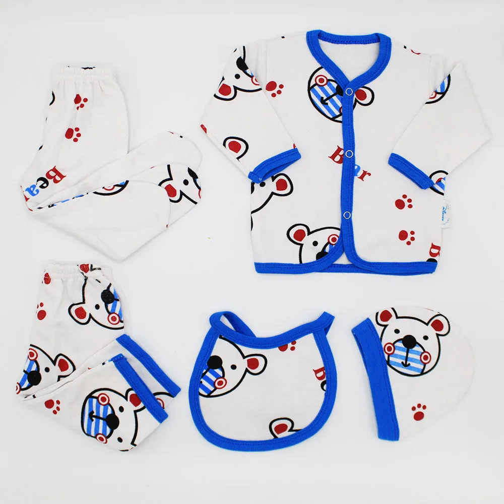 Imported Newborn Baby Cute Winter Warm 5 Pcs Starter Set For 0-3 Months