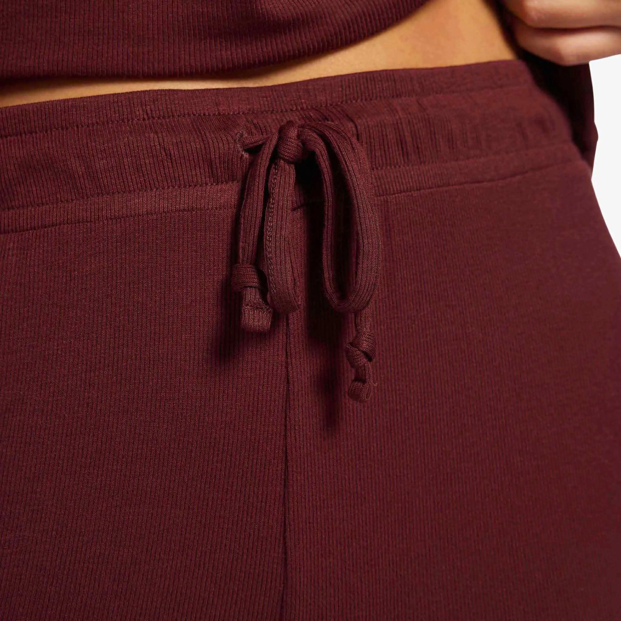 Ribbed Pajama Set | Black Cherry