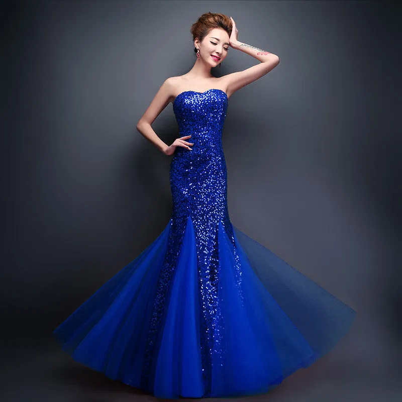 Sparkling sequined Lace up prom Dresses at Bling Brides Bouquet online Bridal Store